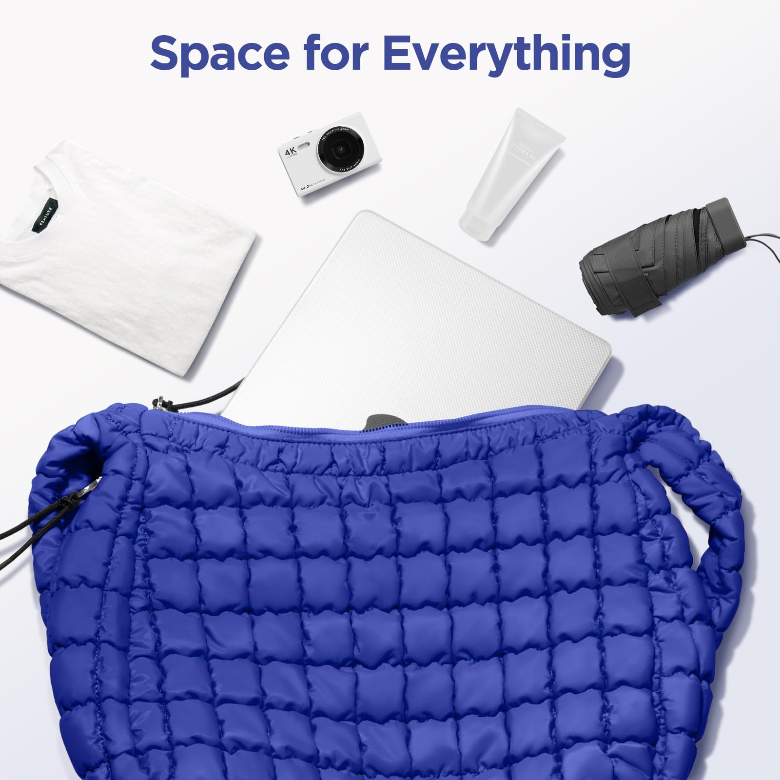 Foto 5 pulgar | Bolsa Acolchada Babysun Para Mujer, Grande, Acolchada, De Nailon - Venta Internacional.