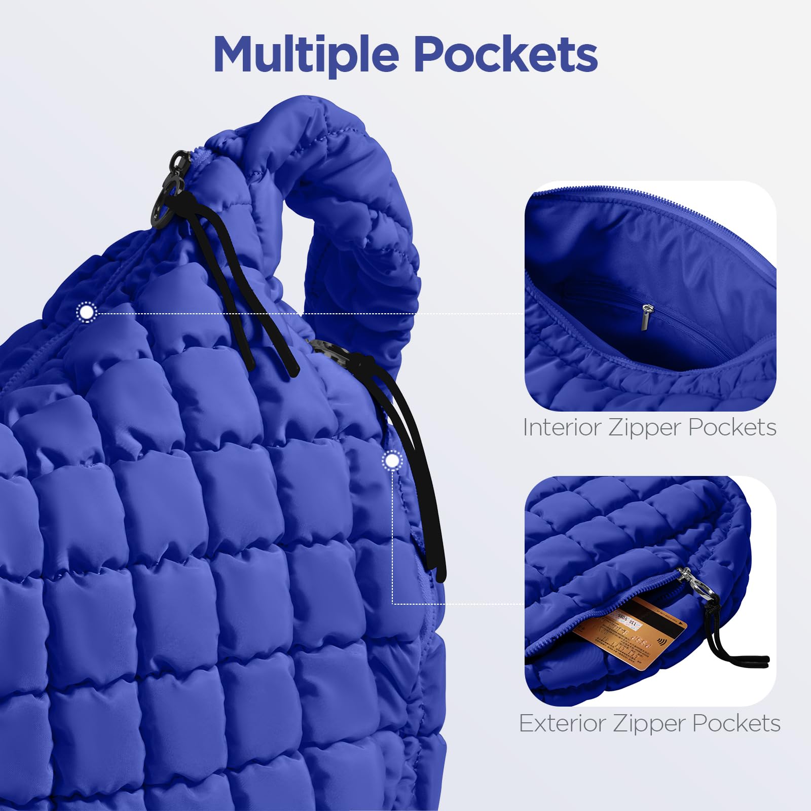 Foto 6 pulgar | Bolsa Acolchada Babysun Para Mujer, Grande, Acolchada, De Nailon - Venta Internacional.
