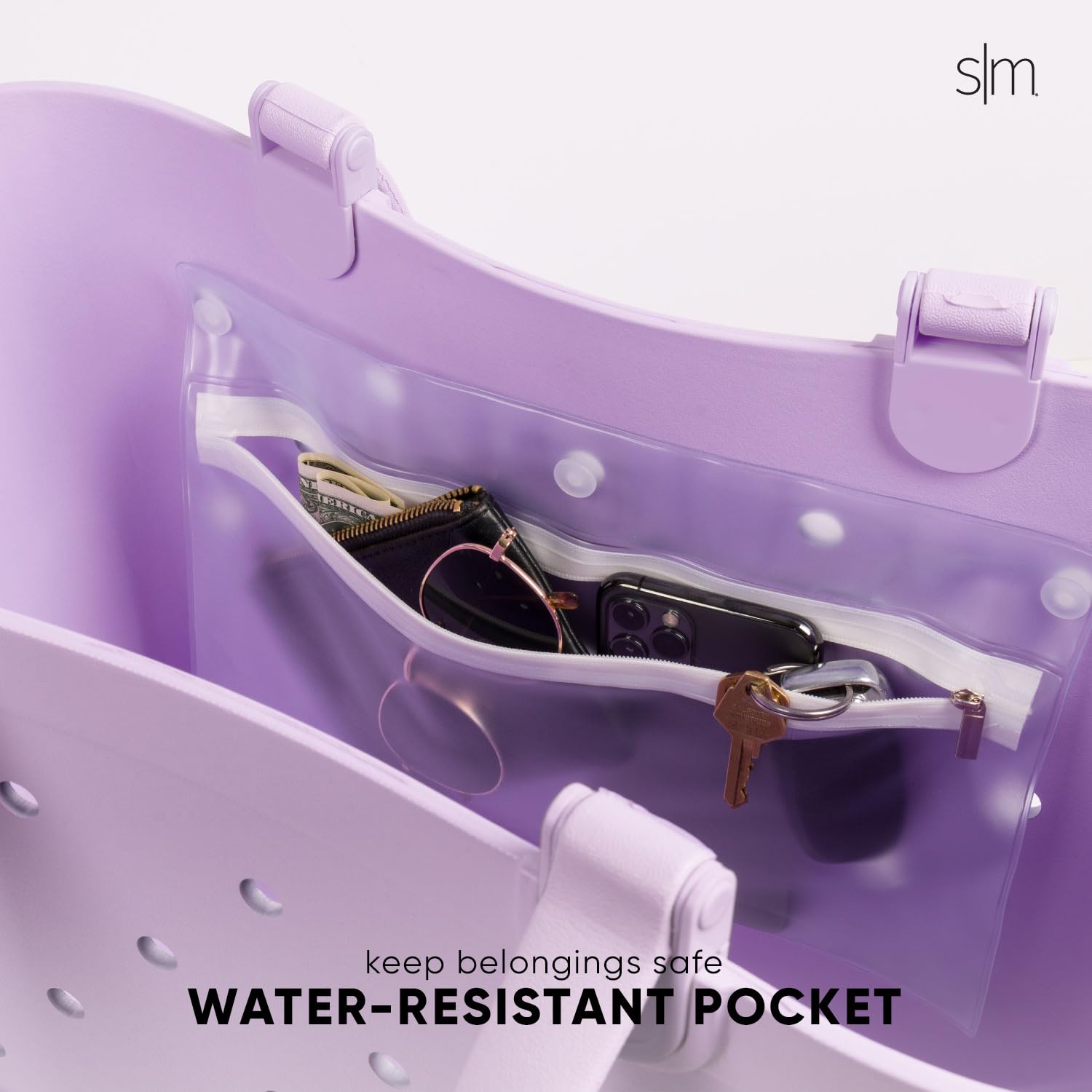 Foto 6 | Bolsa De Playa Simple Modern Getaway, De Goma, Impermeable, Color Crema - Venta Internacional.