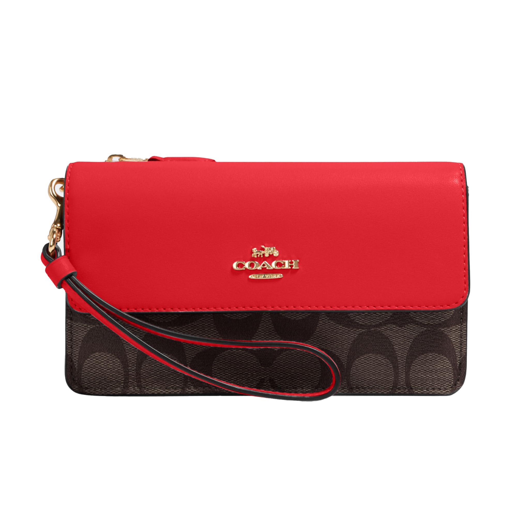 Foto 2 pulgar | Funda Plegable Wristlet Coach Signature - Venta Internacional.