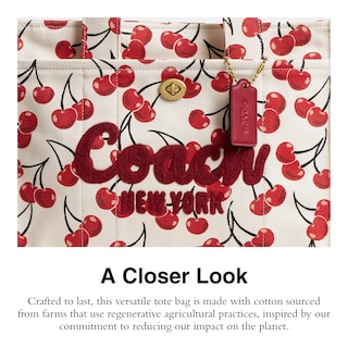 Foto 4 | Bolsa De Mano Coach Cargo Chalk, Lona Multialgodón, 13 Pulgadas - Venta Internacional.