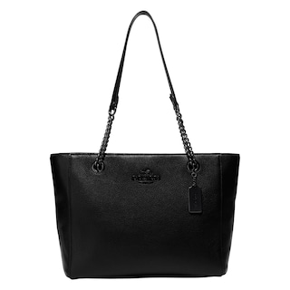 Foto 1 | Bolso De Mano Coach Cammie Chain, Piel Granulada Negra - Venta Internacional.