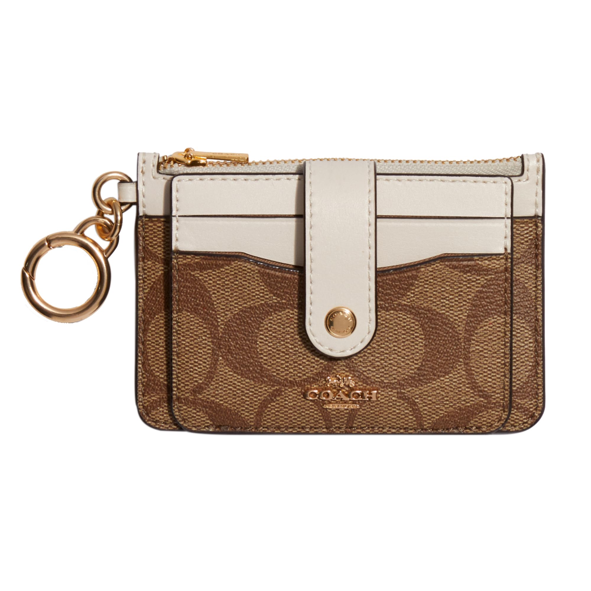 Foto 1 | Tarjetero Coach Signature Con Llavero - Venta Internacional.