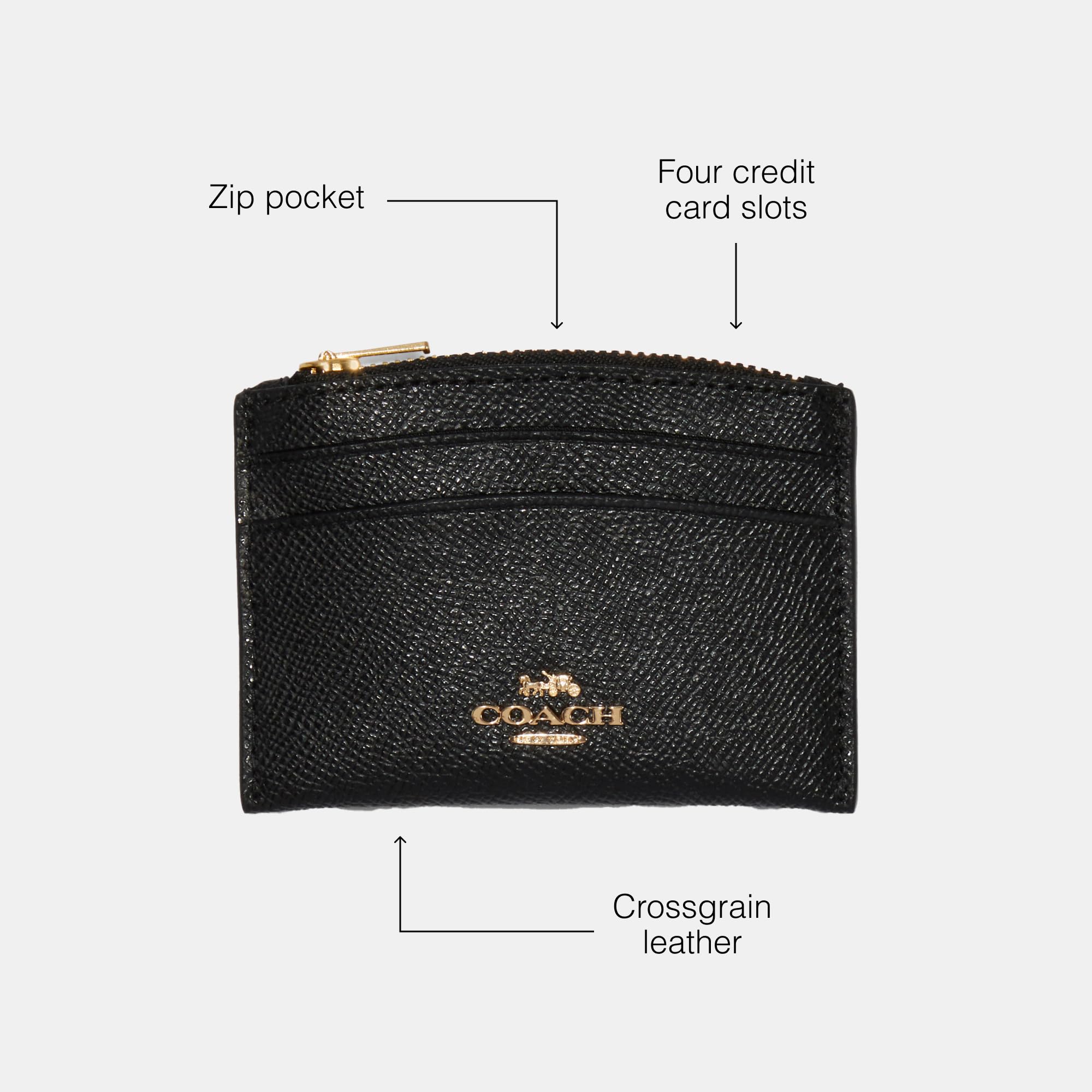 Foto 4 pulgar | Tarjetero Coach Crossgrain Con Forma De Piel - Venta Internacional.