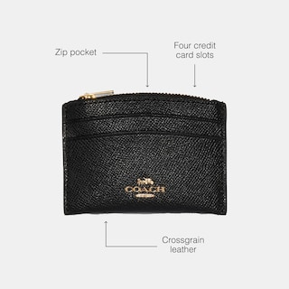Foto 3 | Tarjetero Coach Crossgrain Con Forma De Piel - Venta Internacional.