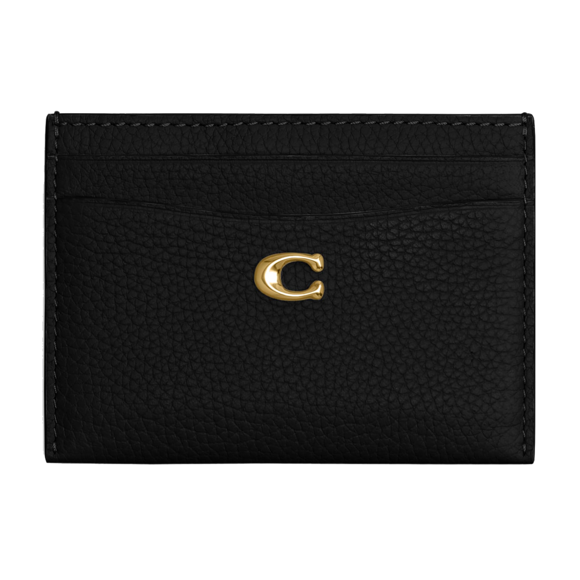 Foto 2 pulgar | Tarjetero Coach Polished Pebble Leather Essential Black - Venta Internacional.
