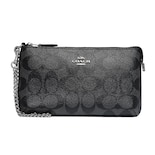 Wristlet Coach Signature, Talla Grande, Con Cadena, Para Mujer - Venta Internacional.