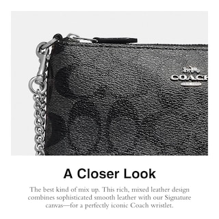Foto 4 | Wristlet Coach Signature, Talla Grande, Con Cadena, Para Mujer - Venta Internacional.