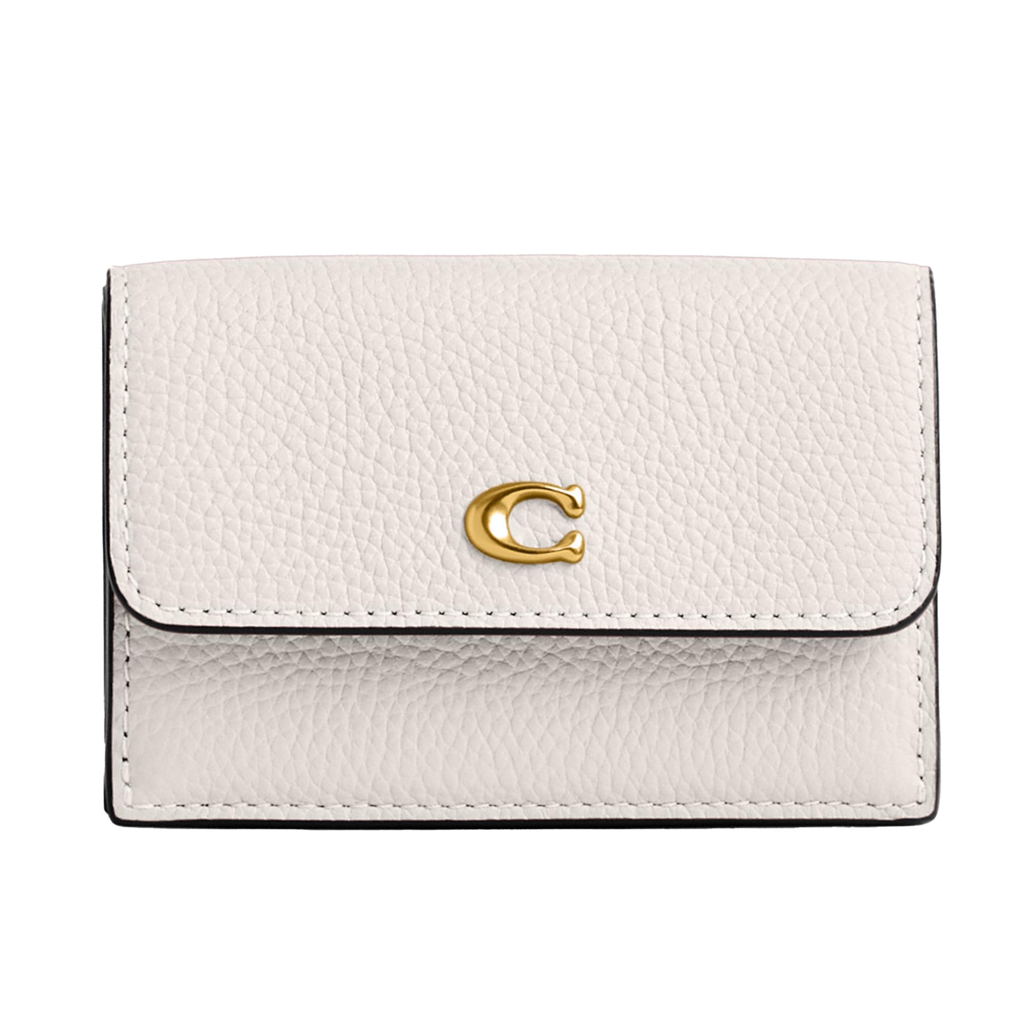 Minitríptico Wallet Coach De Piel Granulada Pulida Essential - Venta Internacional.