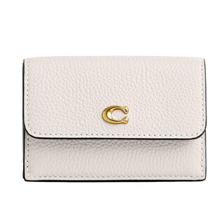 Foto 1 | Minitríptico Wallet Coach De Piel Granulada Pulida Essential - Venta Internacional.