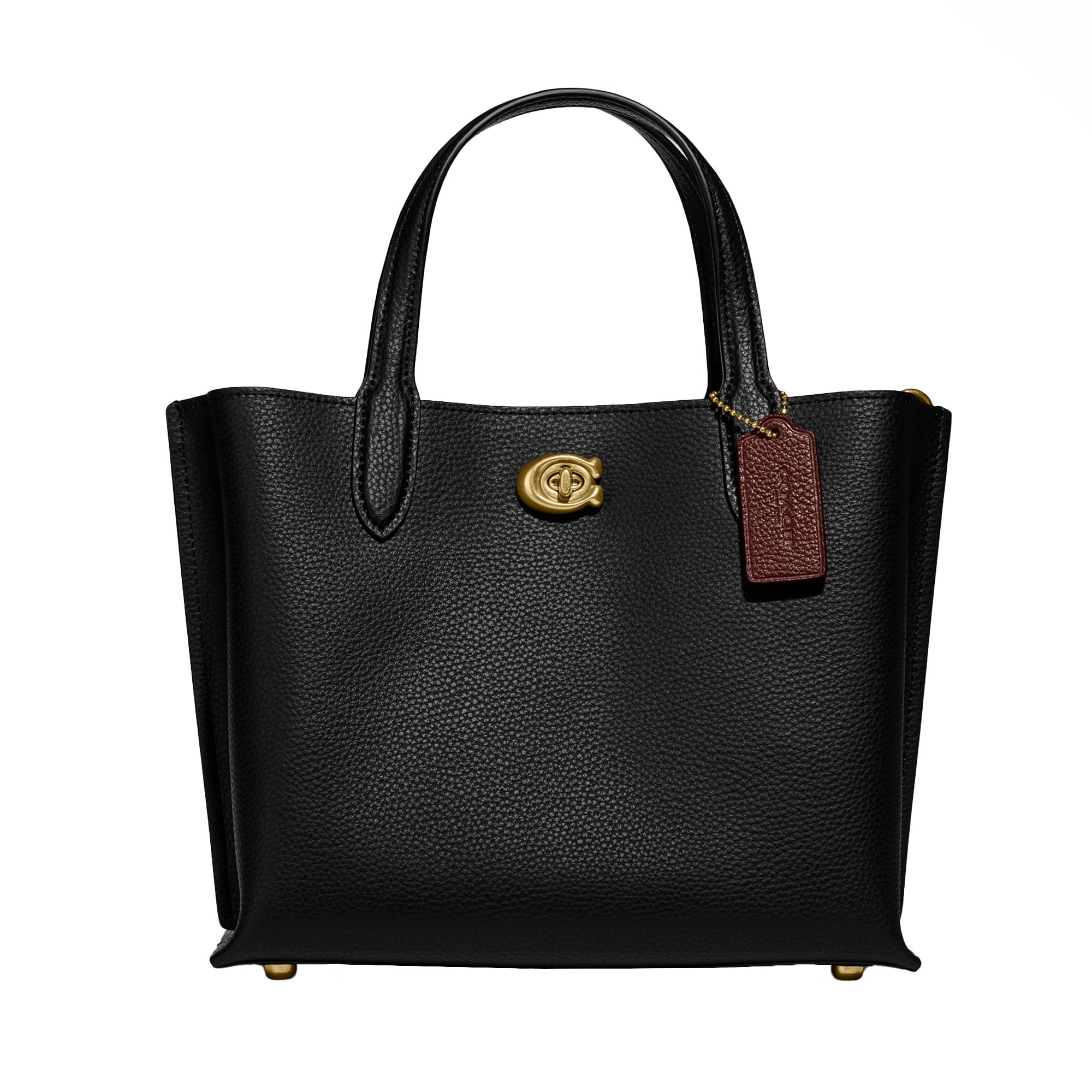 Foto 2 pulgar | Bolso De Mano Coach De Piel Granulada Pulida Willow 24, Color Negro - Venta Internacional.