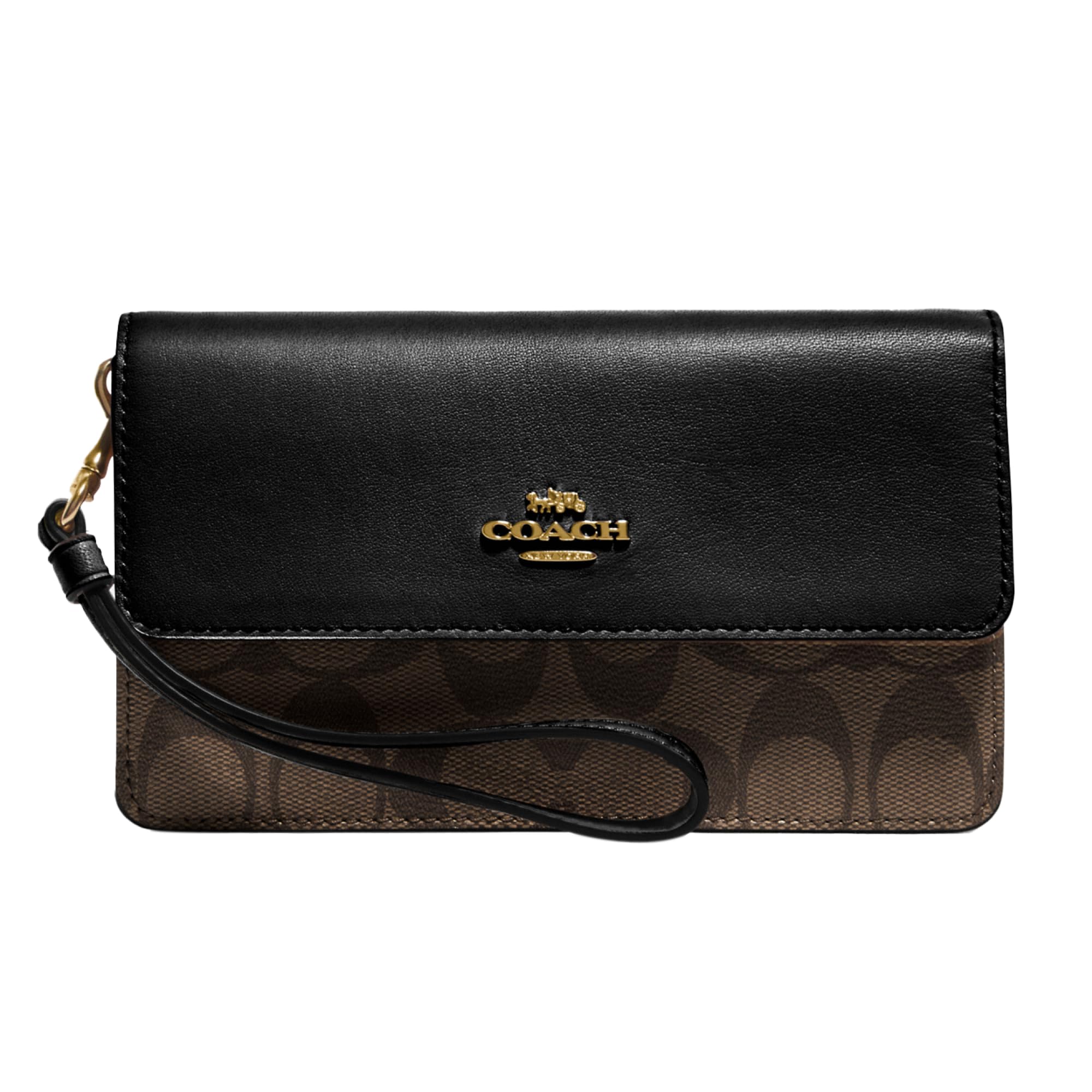 Funda Plegable Wristlet Coach Signature Con Correa De Muñeca Desmontable - Venta Internacional.