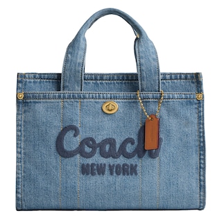 Foto 1 | Bolso Coach Cargo Tote 26, Mezclilla Y Piel, Color Índigo - Venta Internacional.