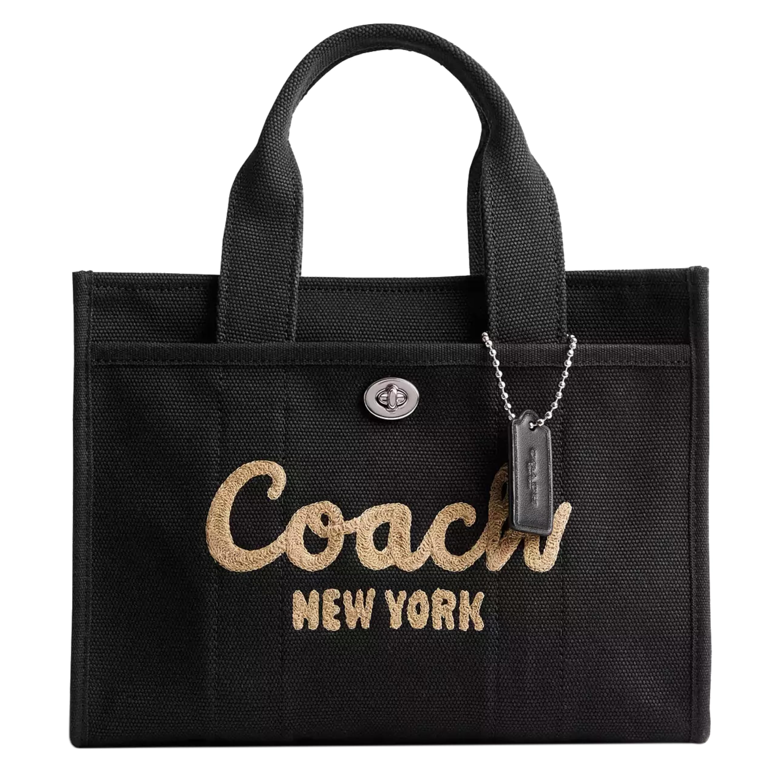 Foto 2 pulgar | Bolsa Coach Cargo Tote 26 De Lona Negra Y Piel Reciclada - Venta Internacional.