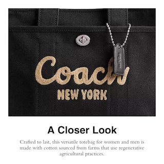 Foto 4 | Bolsa Coach Cargo Tote 26 De Lona Negra Y Piel Reciclada - Venta Internacional.