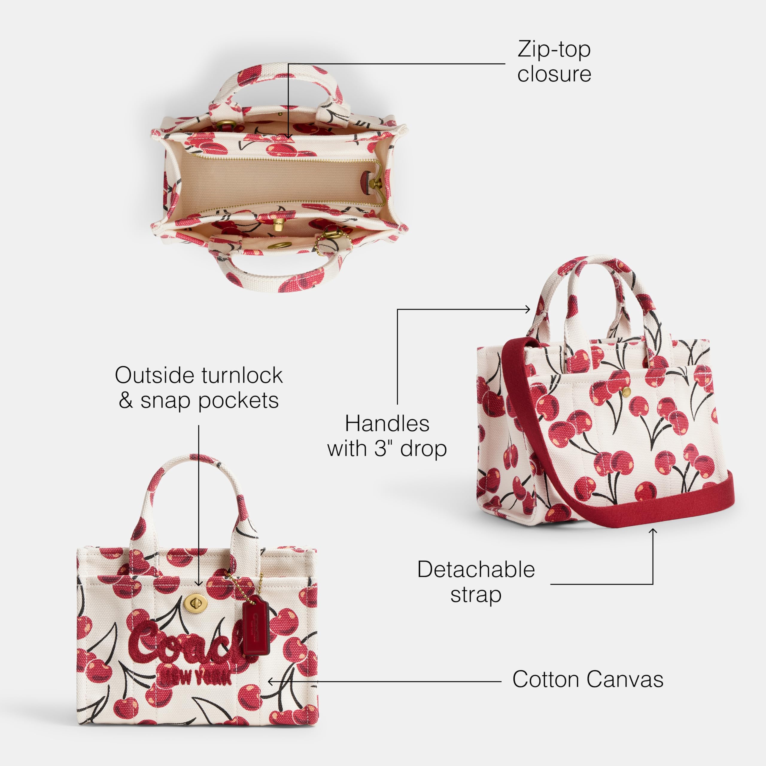 Foto 4 pulgar | Bolsa Coach Cargo Tote 20 Chalk Multi Para Mujeres Y Hombres - Venta Internacional.