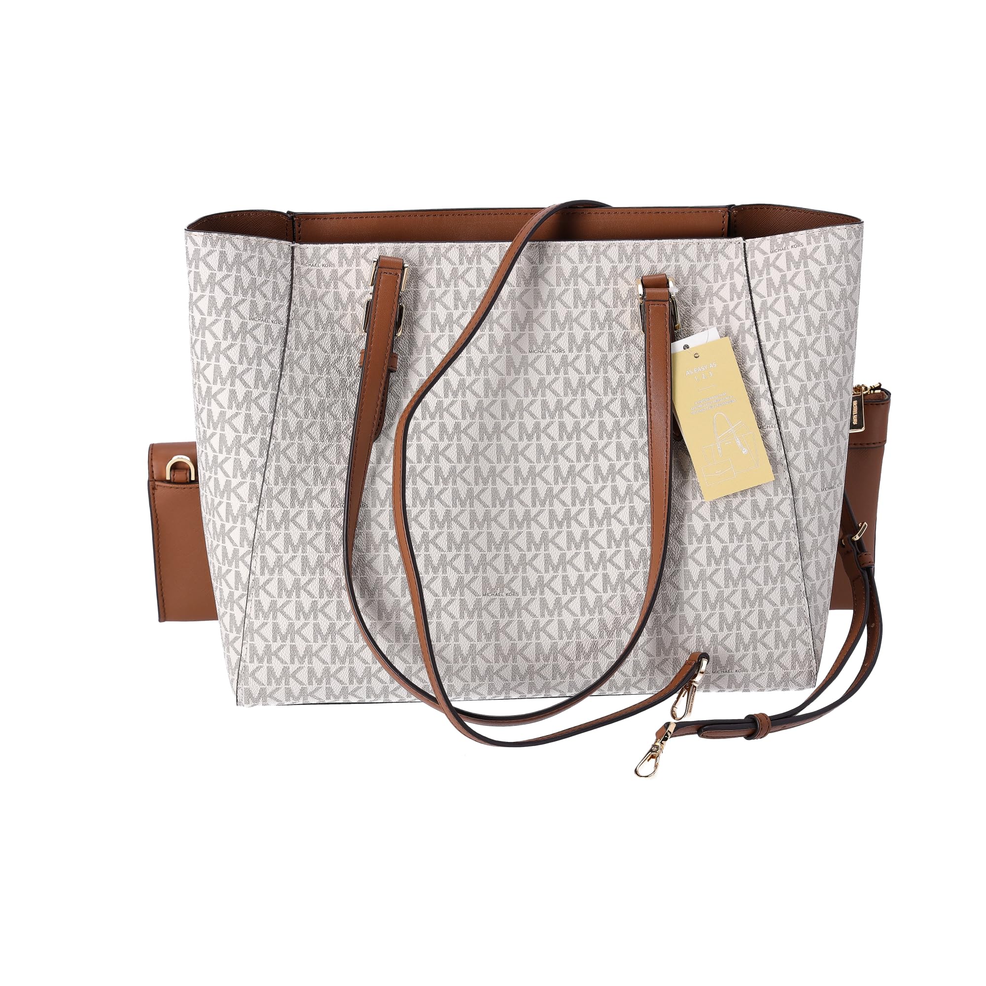 Foto 5 pulgar | Bolso Michael Kors Charlotte Large Leather Vanilla - Venta Internacional.