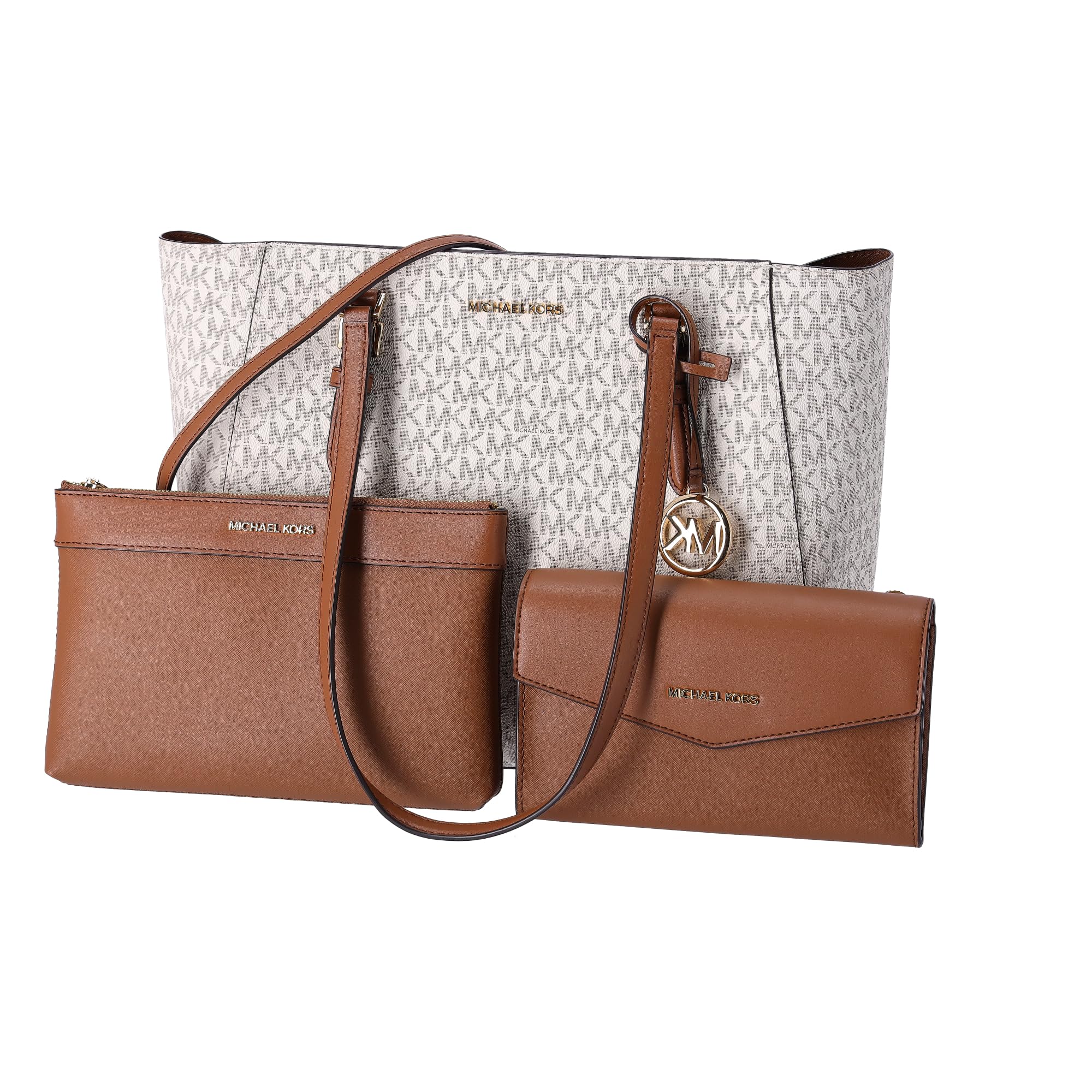 Foto 7 pulgar | Bolso Michael Kors Charlotte Large Leather Vanilla - Venta Internacional.
