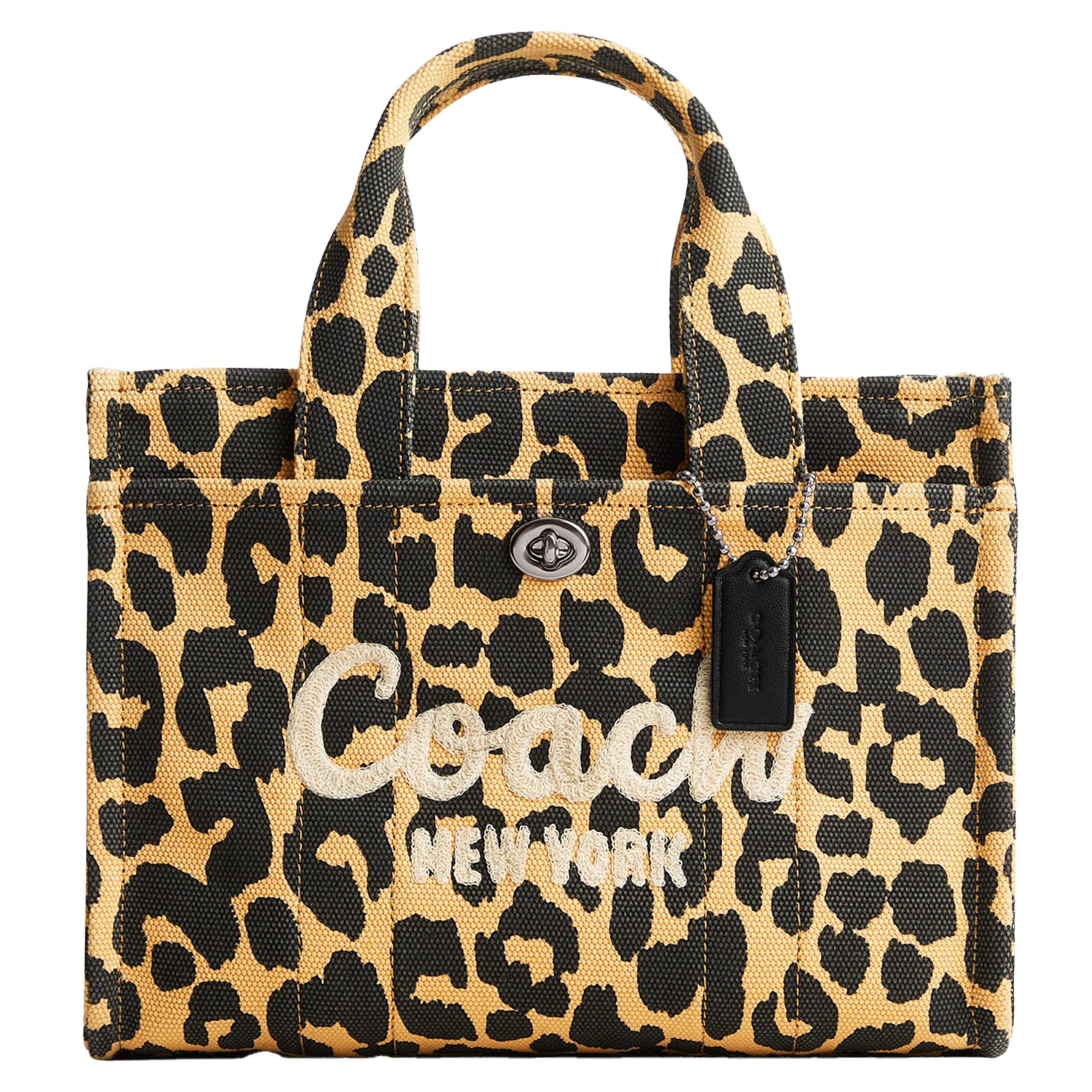 Foto 2 pulgar | Bolsa De Lona Coach Cargo Tote 26 Con Estampado De Leopardo - Venta Internacional.