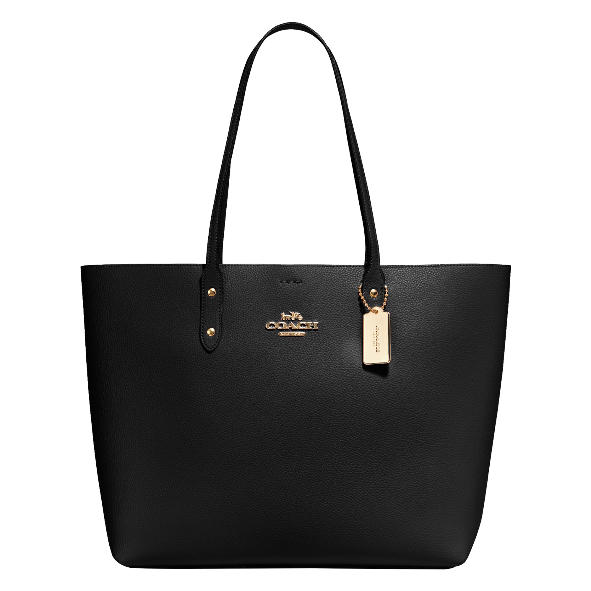 Foto 1 | Bolso Coach Town De Piel Granulada Pulida Negra - Venta Internacional.