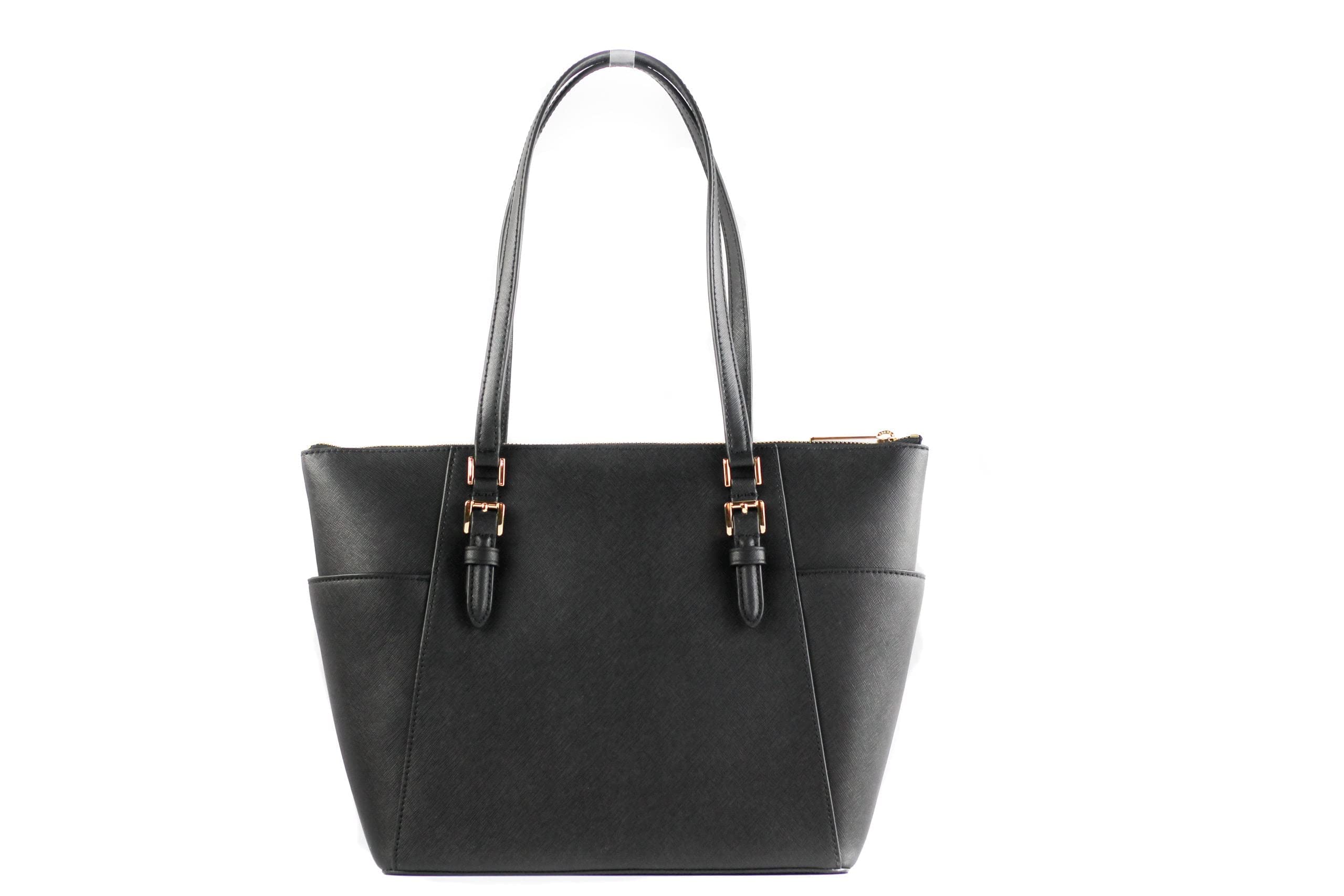 Foto 2 | Bolso Michael Kors Charlotte De Piel Saffiano Negro - Venta Internacional.