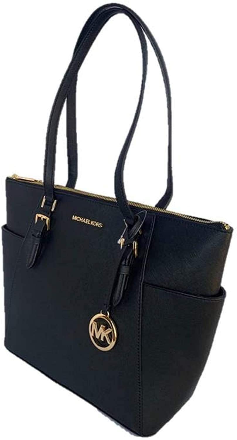 Foto 3 | Bolso Michael Kors Charlotte De Piel Saffiano Negro - Venta Internacional.