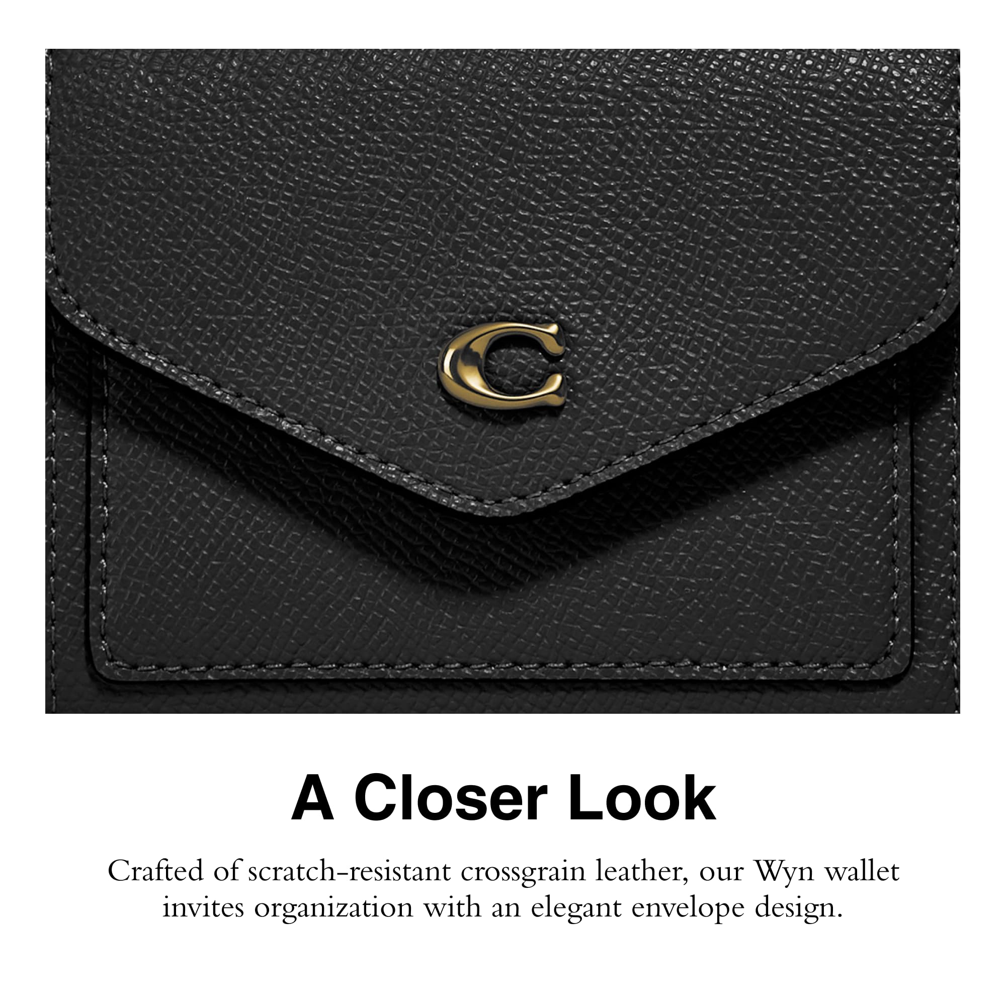 Foto 5 pulgar | Cartera Coach De Piel Granulada Cruzada Wyn Small Li/black - Venta Internacional.