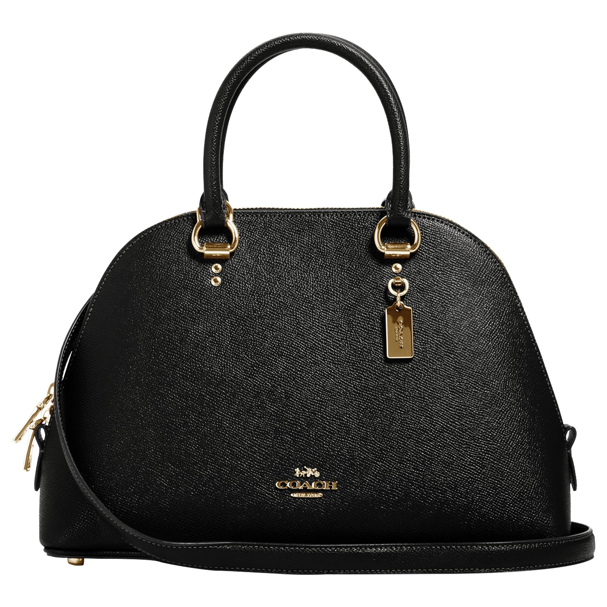 Bolso De Mano Coach Katy Satchel De Piel Cruzada Negra - Venta Internacional.