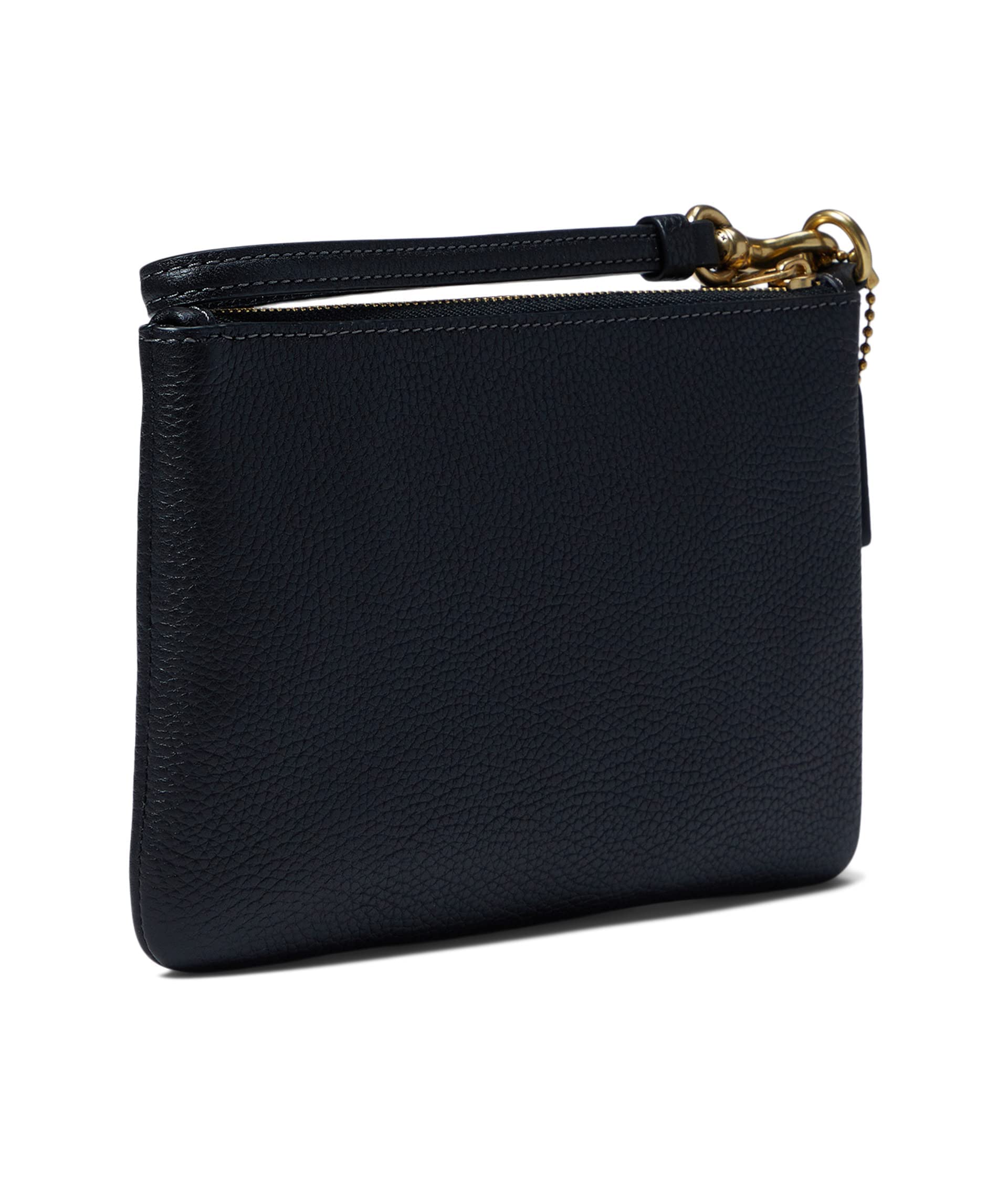 Foto 5 pulgar | Wristlet Coach Pulished Pebble Small, Piel Negra - Venta Internacional.