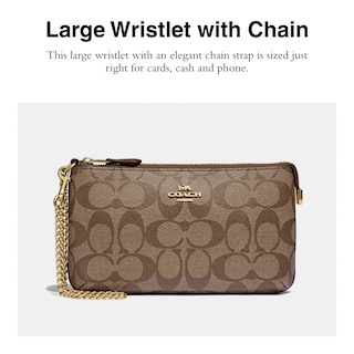 Foto 2 | Pulsera Coach Signature Grande Con Correa De Cadena - Venta Internacional.