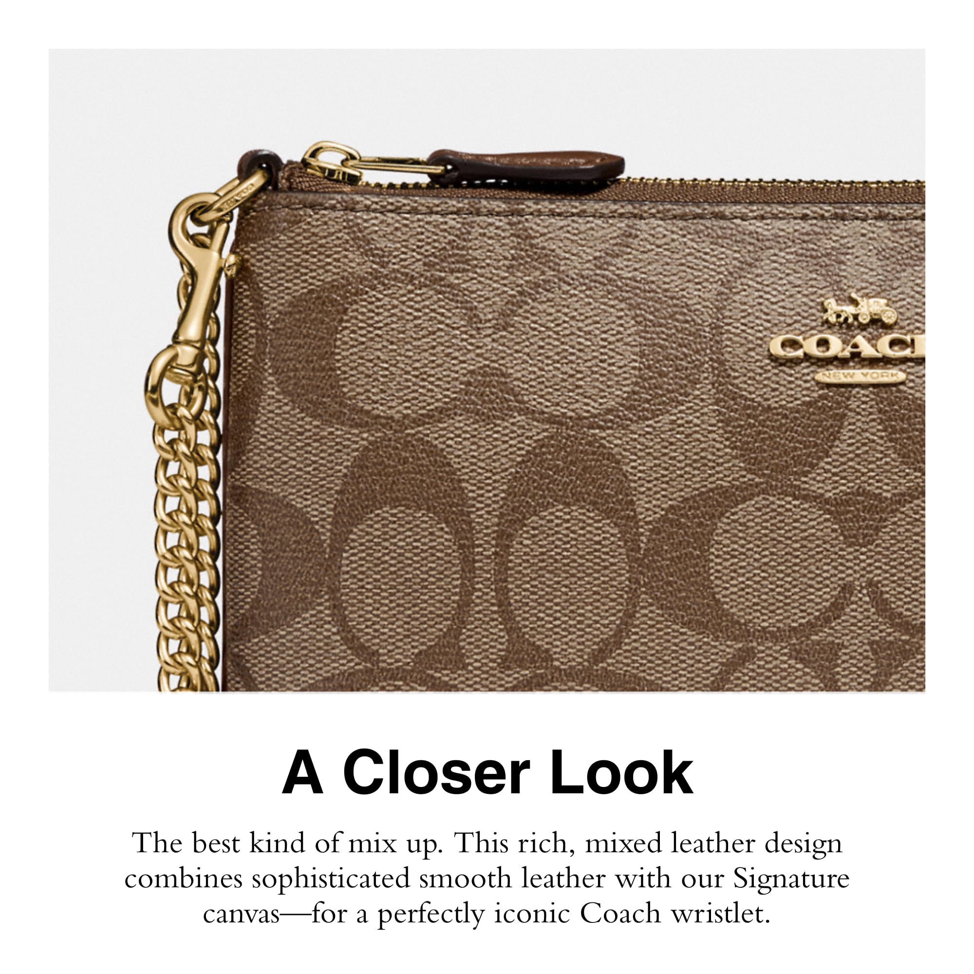 Foto 4 | Pulsera Coach Signature Grande Con Correa De Cadena - Venta Internacional.