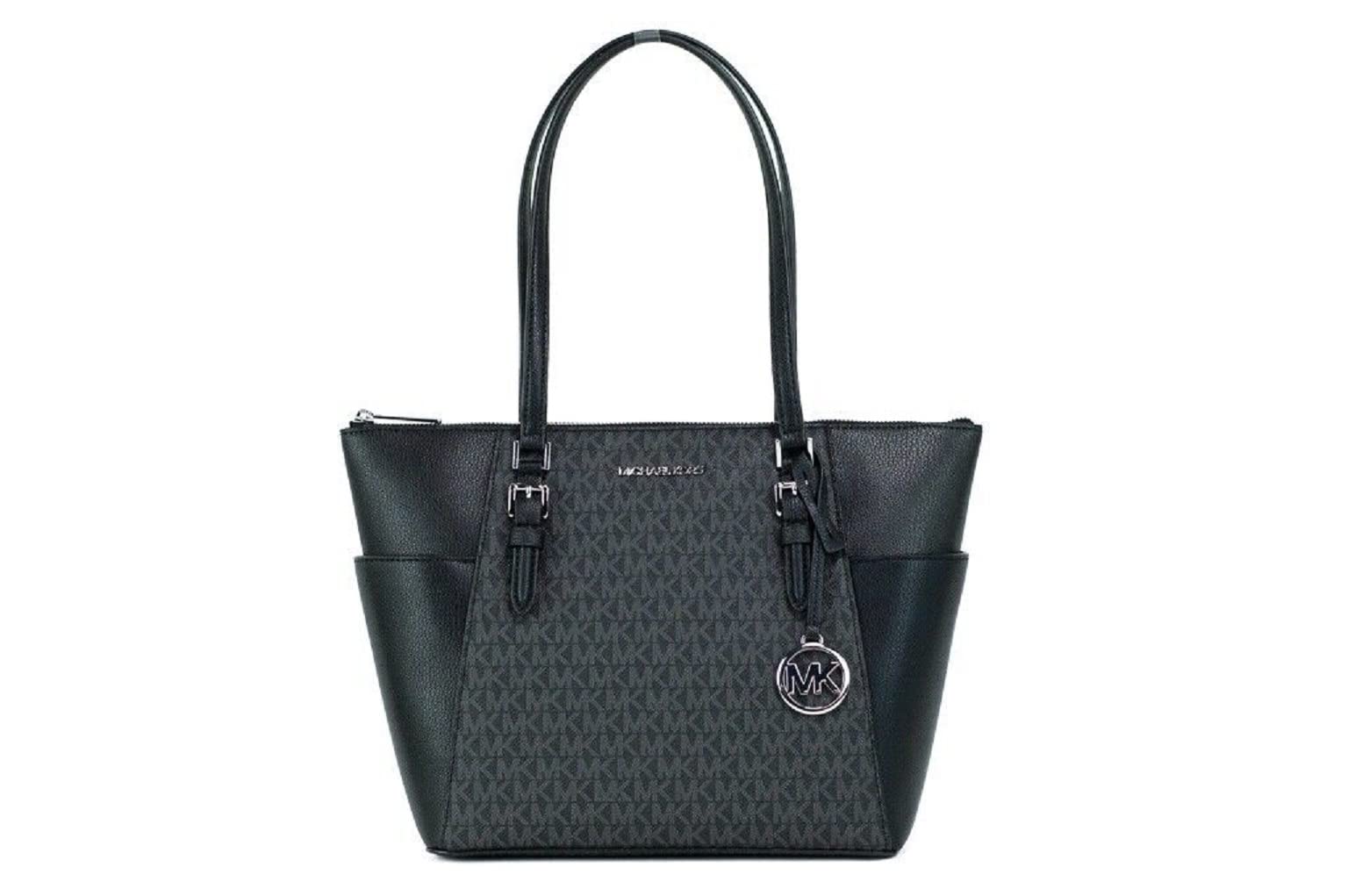 Foto 2 pulgar | Bolso Michael Kors Charlotte, Grande En La Parte Superior, Con Cremallera, Negro - Venta Internacional.