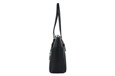 Foto 3 | Bolso Michael Kors Charlotte, Grande En La Parte Superior, Con Cremallera, Negro - Venta Internacional.