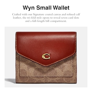Foto 2 | Wallet Coach, Lona Revestida Con Bloques De Color Signature Wyn Small - Venta Internacional.