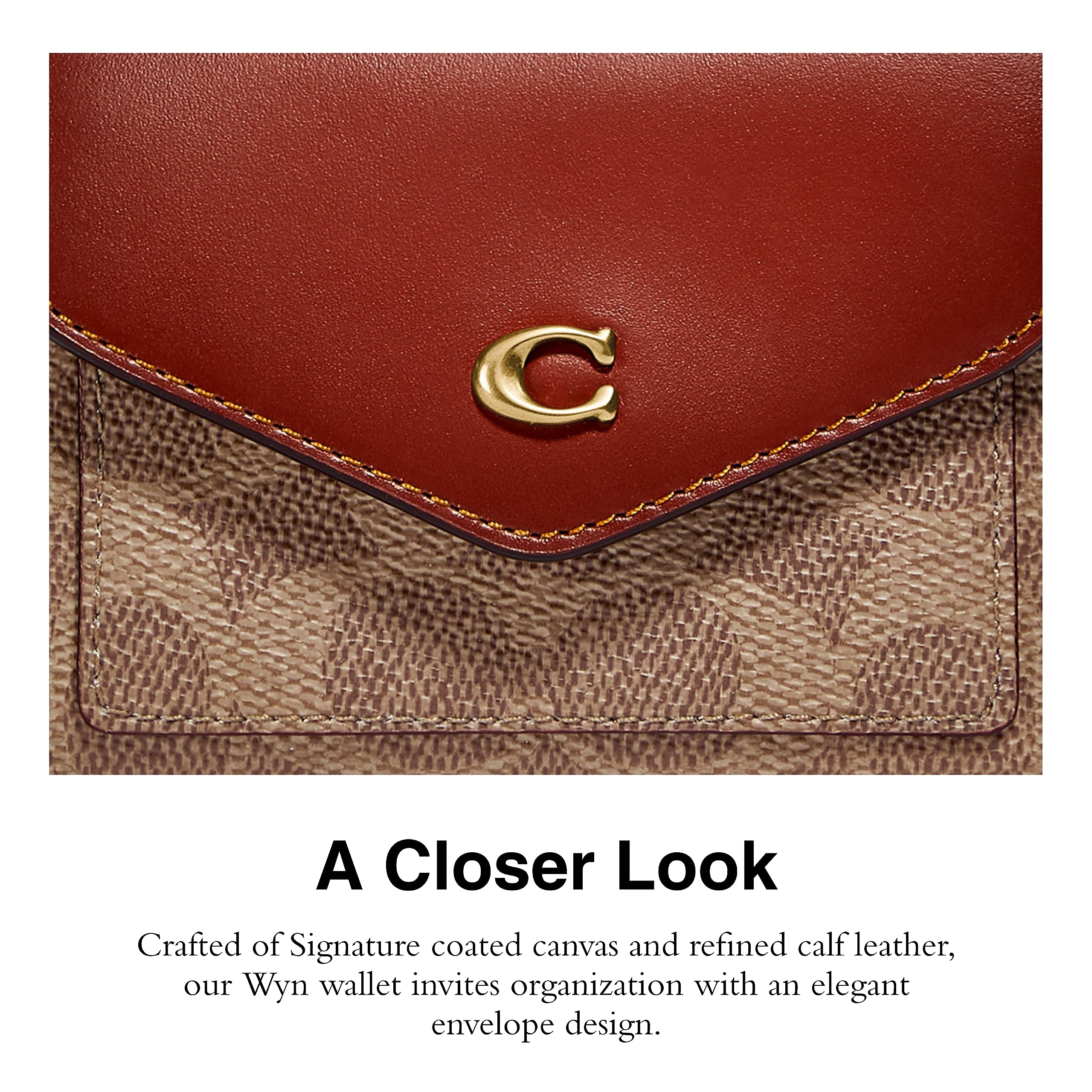 Foto 6 pulgar | Wallet Coach, Lona Revestida Con Bloques De Color Signature Wyn Small - Venta Internacional.