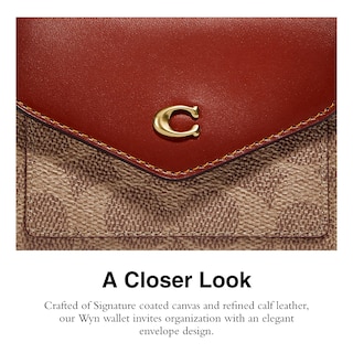 Foto 5 | Wallet Coach, Lona Revestida Con Bloques De Color Signature Wyn Small - Venta Internacional.