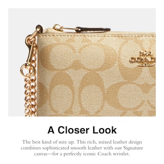 Foto 4 | Wristlet Coach Signature, Talla Grande, Con Cadena, Para Mujer - Venta Internacional.