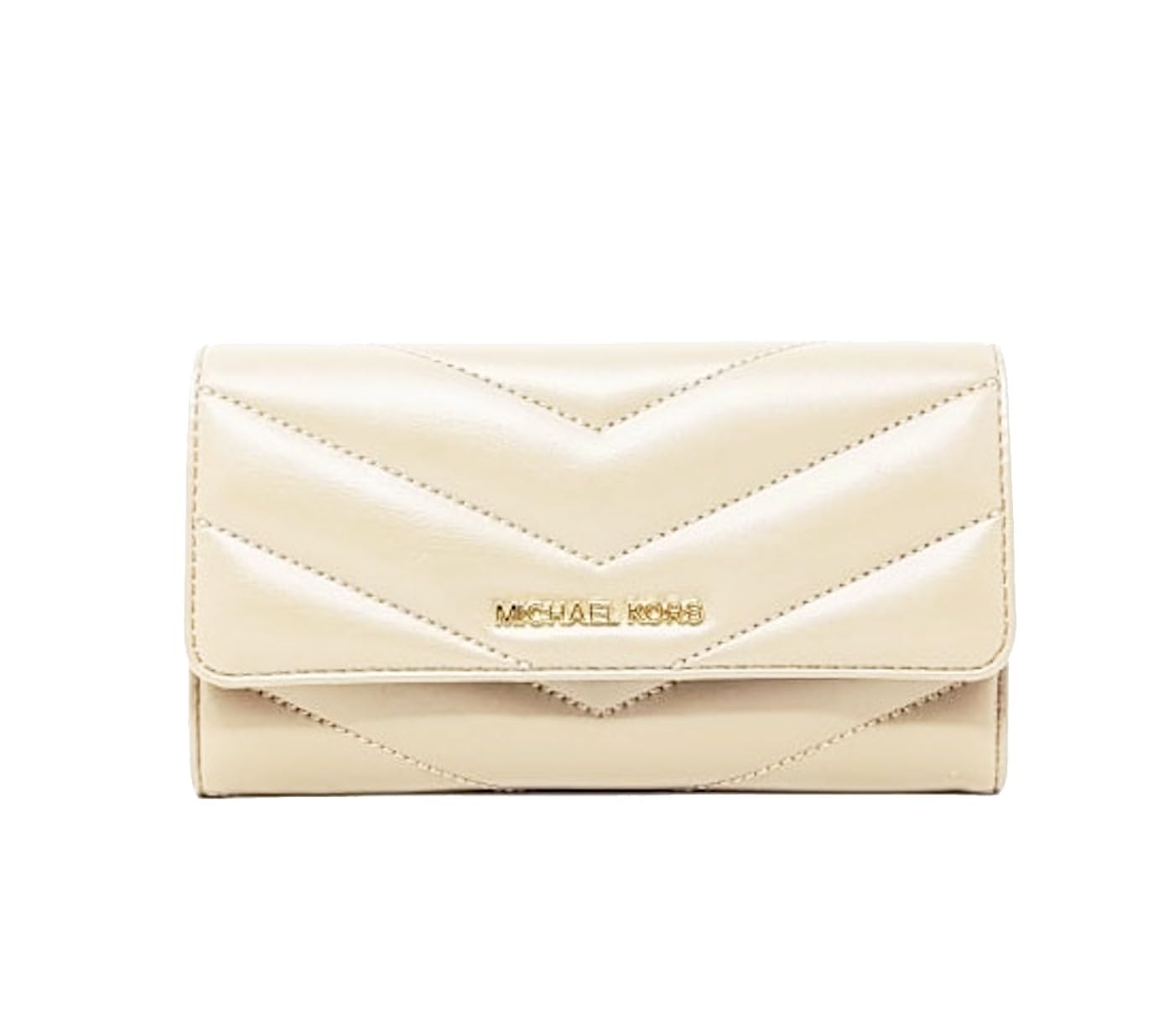 Foto 2 pulgar | Monedero Michael Kors Jet Set Travel Trifold Para Mujer, Color Crema - Venta Internacional.