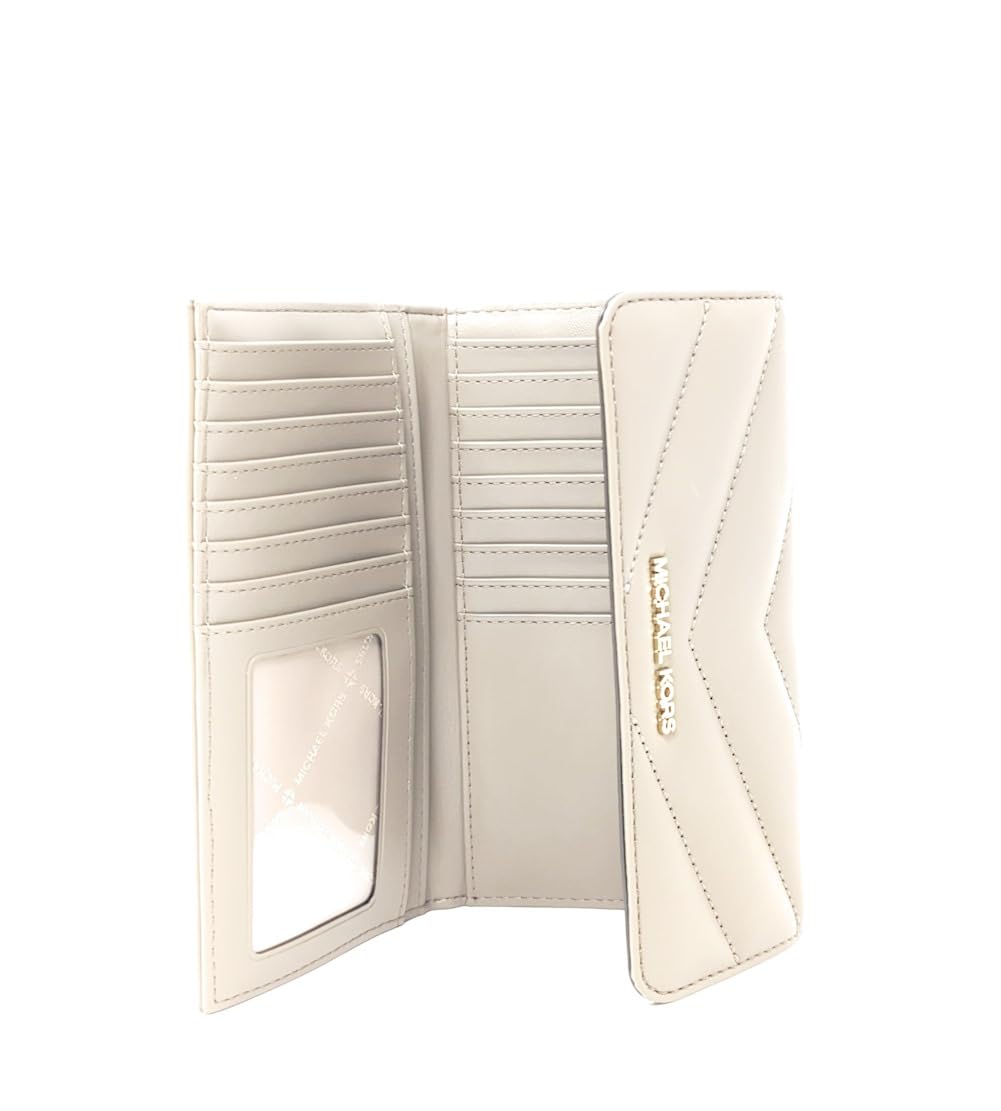 Foto 3 pulgar | Monedero Michael Kors Jet Set Travel Trifold Para Mujer, Color Crema - Venta Internacional.