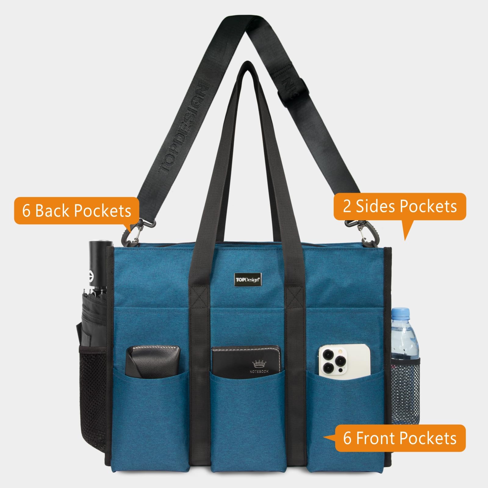 Foto 4 | Bolsa Topdesign Utility Resistente Al Agua Con 22 Bolsillos - Venta Internacional.