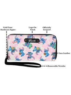 Foto 4 | Cartera De Mano Disney Stitch De Piel Sintética Multicolor - Venta Internacional.