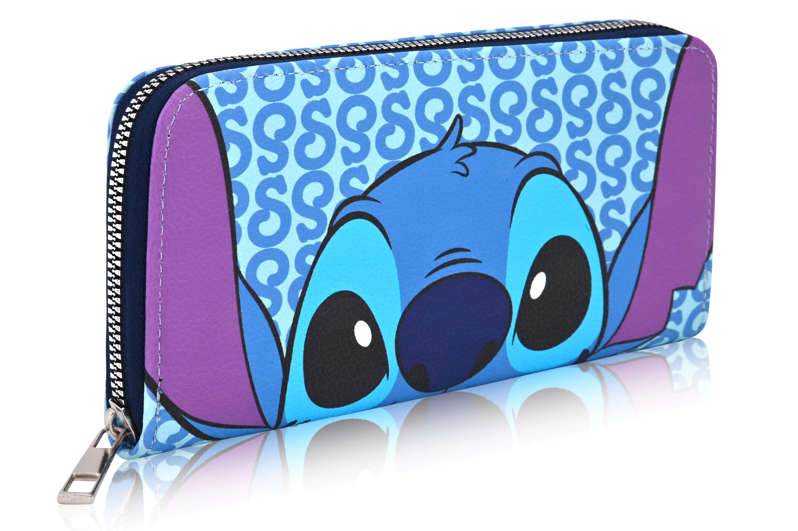 Foto 2 pulgar | Cartera Fast Forward Disney Stitch De Piel Sintética Para Mujer, Color Azul - Venta Internacional.