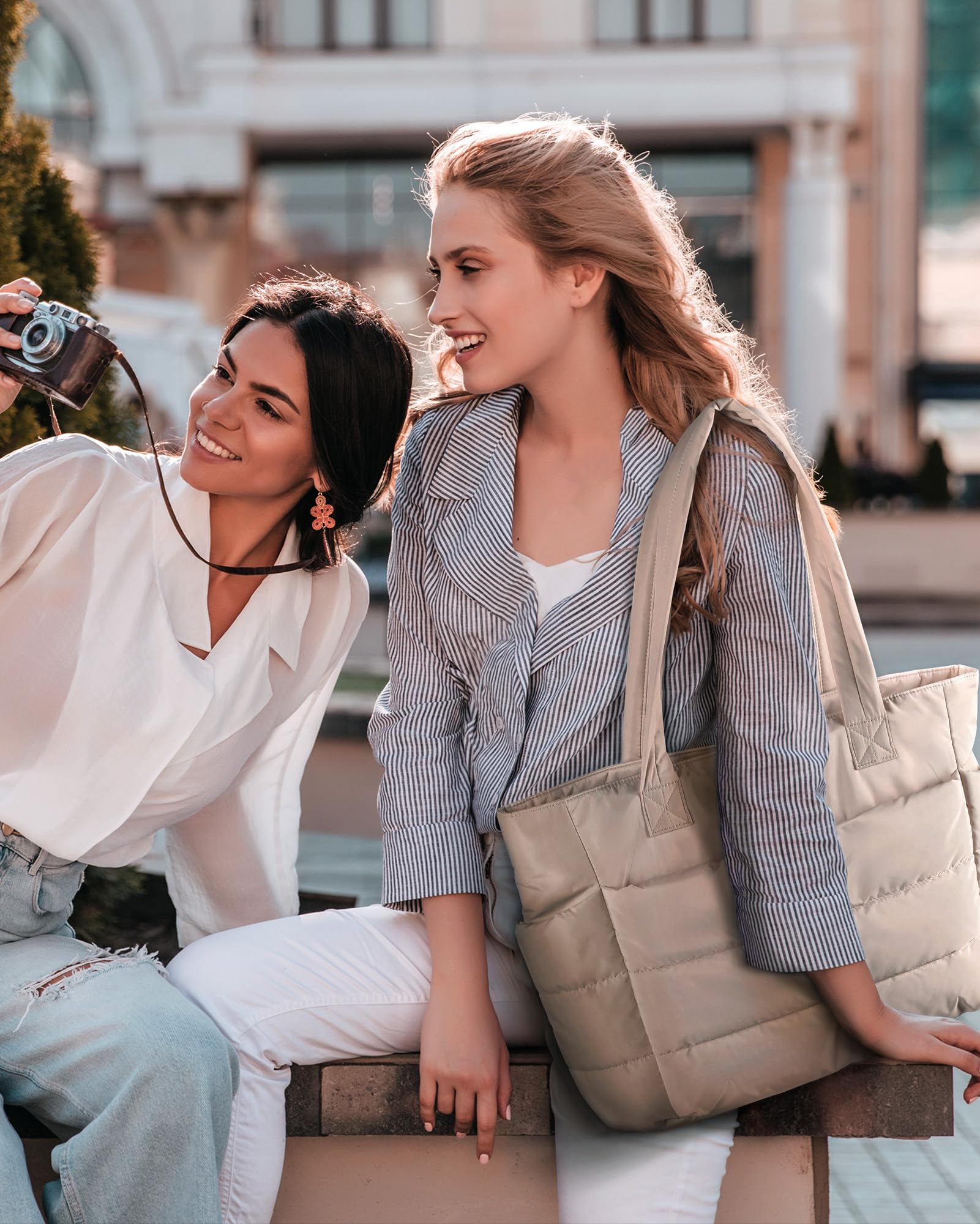Foto 2 | Bolsa Bagsmart Lightweight Puffy Para Mujer, 20 L (marrón Grisáceo) - Venta Internacional.
