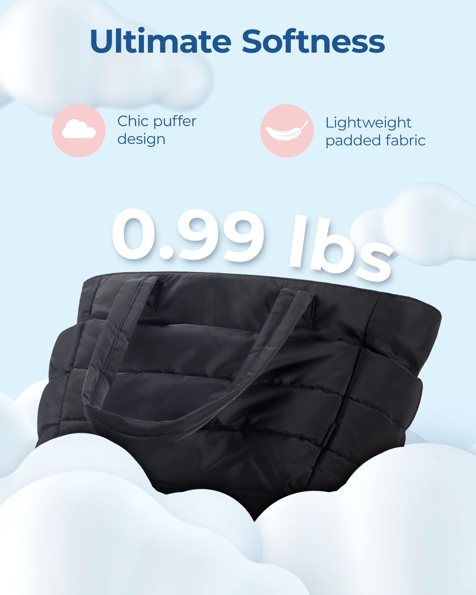 Foto 5 | Bolsa Bagsmart Lightweight Puffy Para Mujer, 20 L (marrón Grisáceo) - Venta Internacional.
