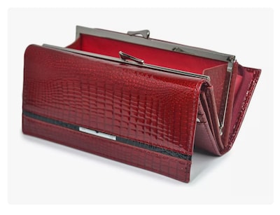 Foto 1 | Cartera Xtellar De Mujer Patrón De Cocodrilo Rojo