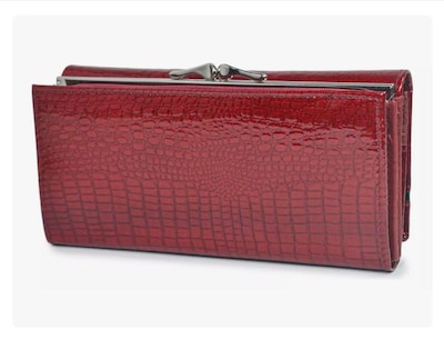 Foto 2 | Cartera Xtellar De Mujer Patrón De Cocodrilo Rojo