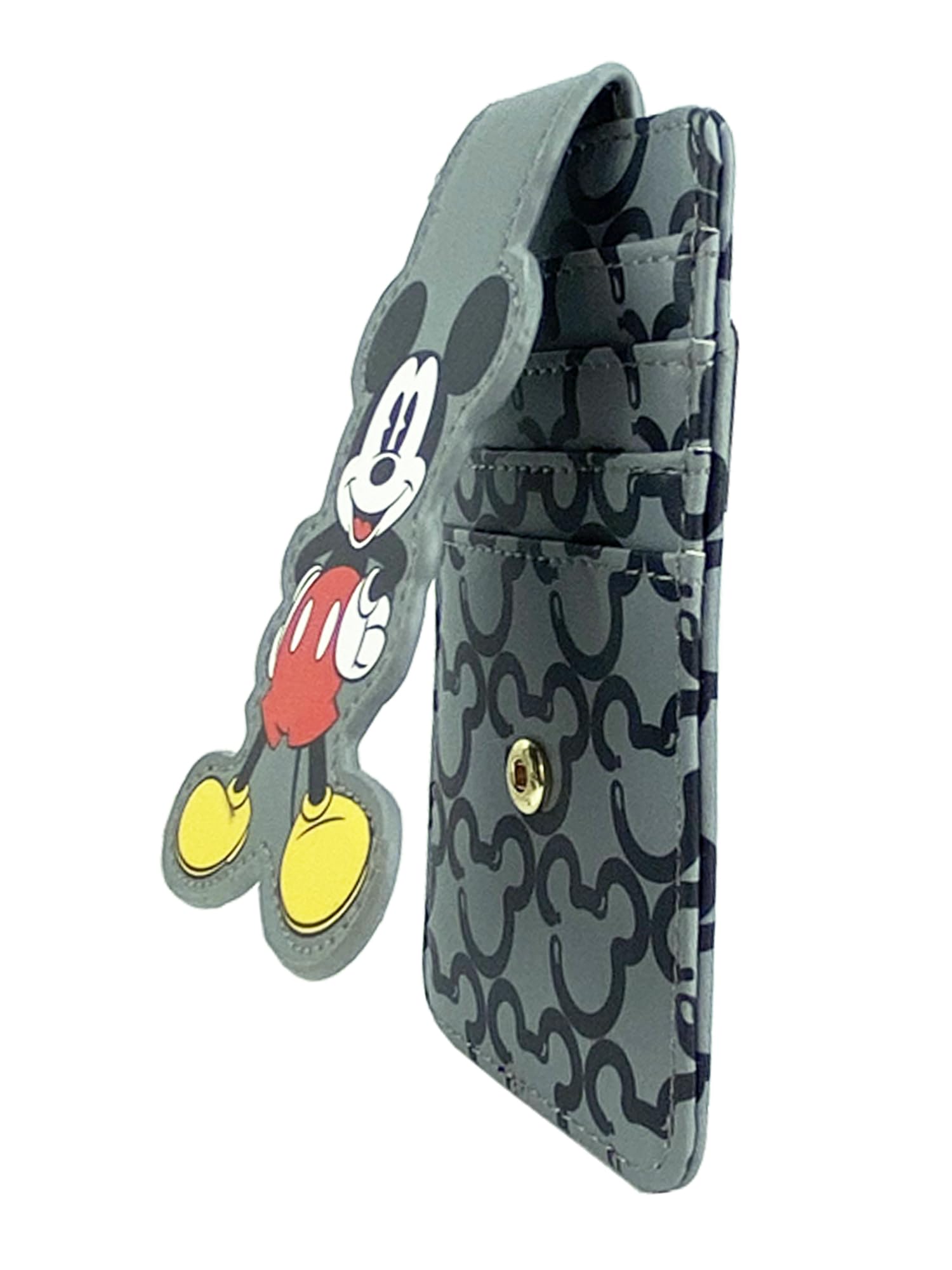 Foto 3 pulgar | Tarjetero Tipo Cartera Disney Mickey Mouse Para Mujer, Color Gris - Venta Internacional.