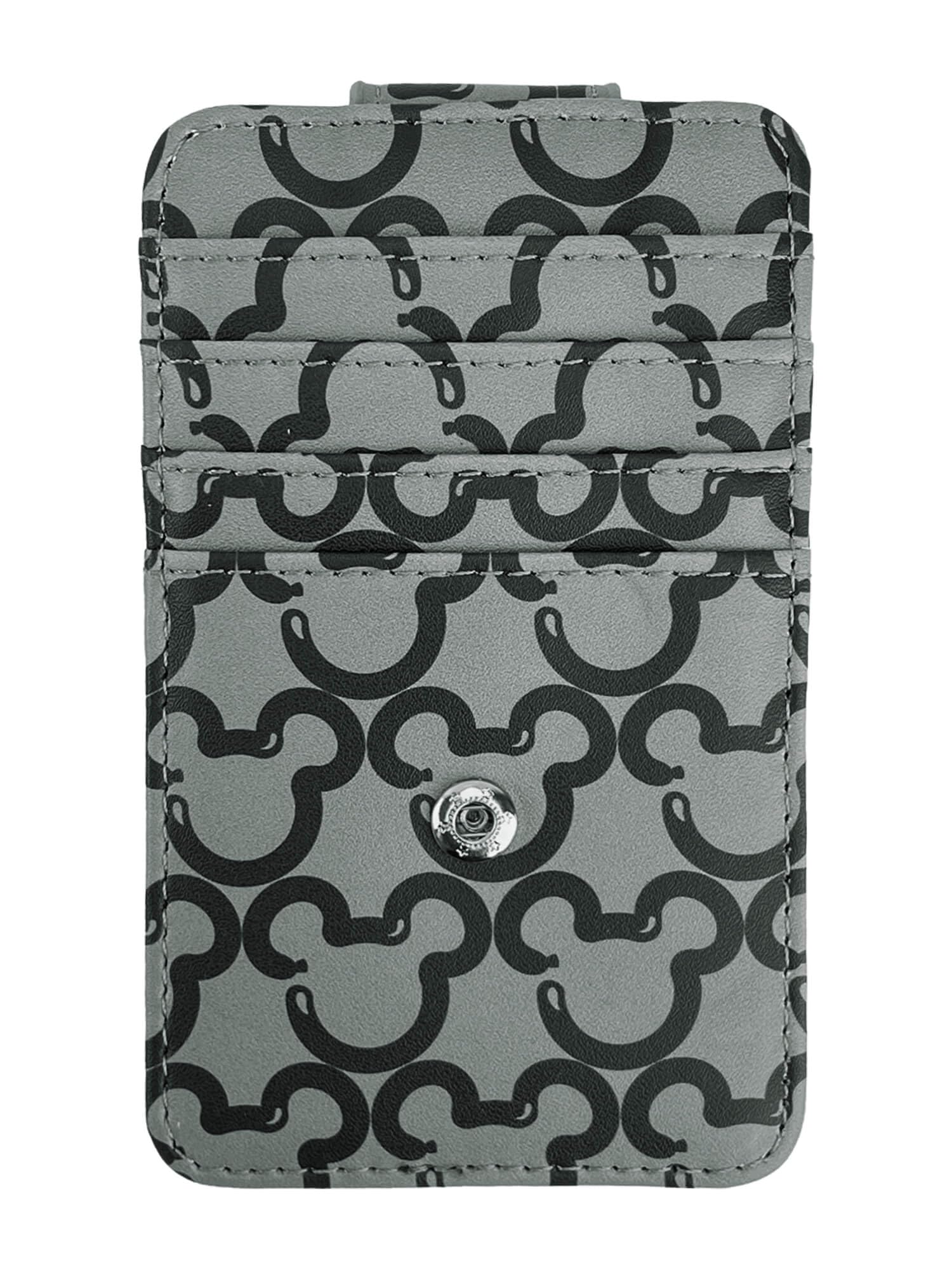 Foto 6 pulgar | Tarjetero Tipo Cartera Disney Mickey Mouse Para Mujer, Color Gris - Venta Internacional.
