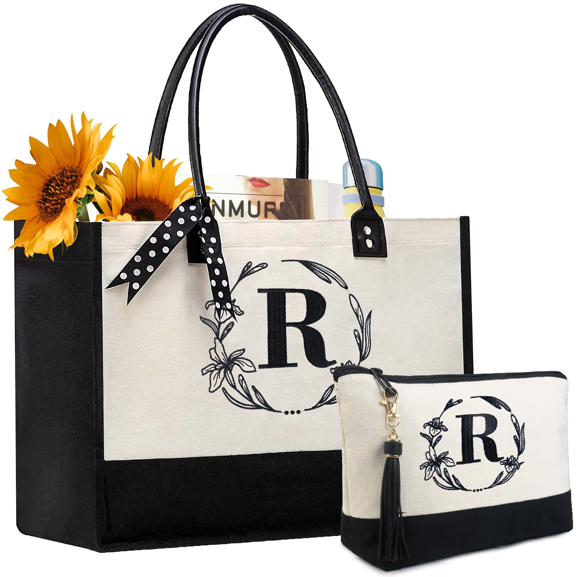 Bolso Beegreen Initial Canvas Personalizado De Cuero Blanco - Venta Internacional.