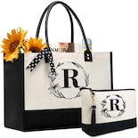 Bolso Beegreen Initial Canvas Personalizado De Cuero Blanco - Venta Internacional.